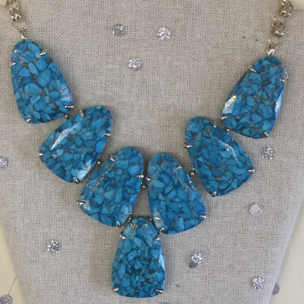 Kendra Scott Harlow statement turquoise necklace